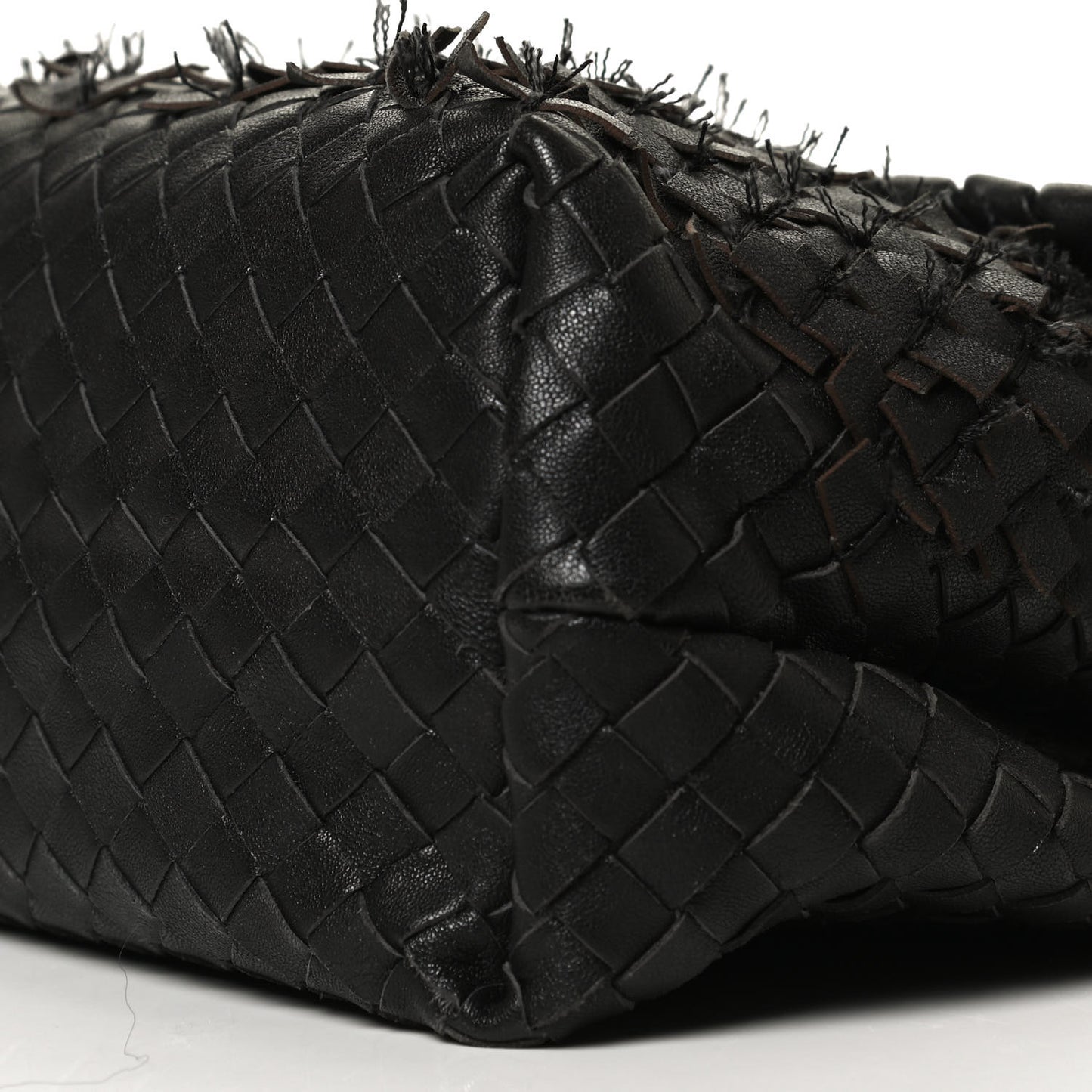 Nappa Intrecciato Fringe Flap Black