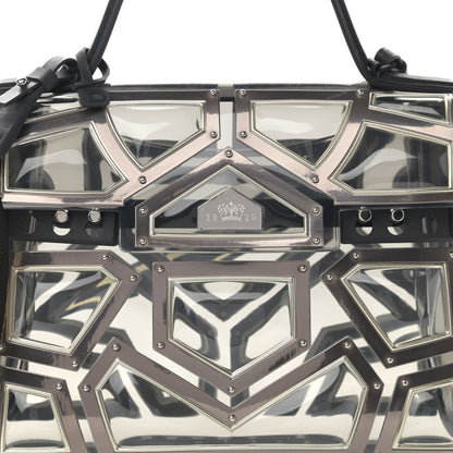 Delvaux Vinyl Gladiator Tempete Satchel Antique Silver 7 of 10