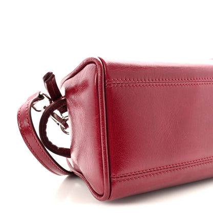 Jacquemus Shiny Calfskin Small Turismo Bag Burgundy 9 of 10