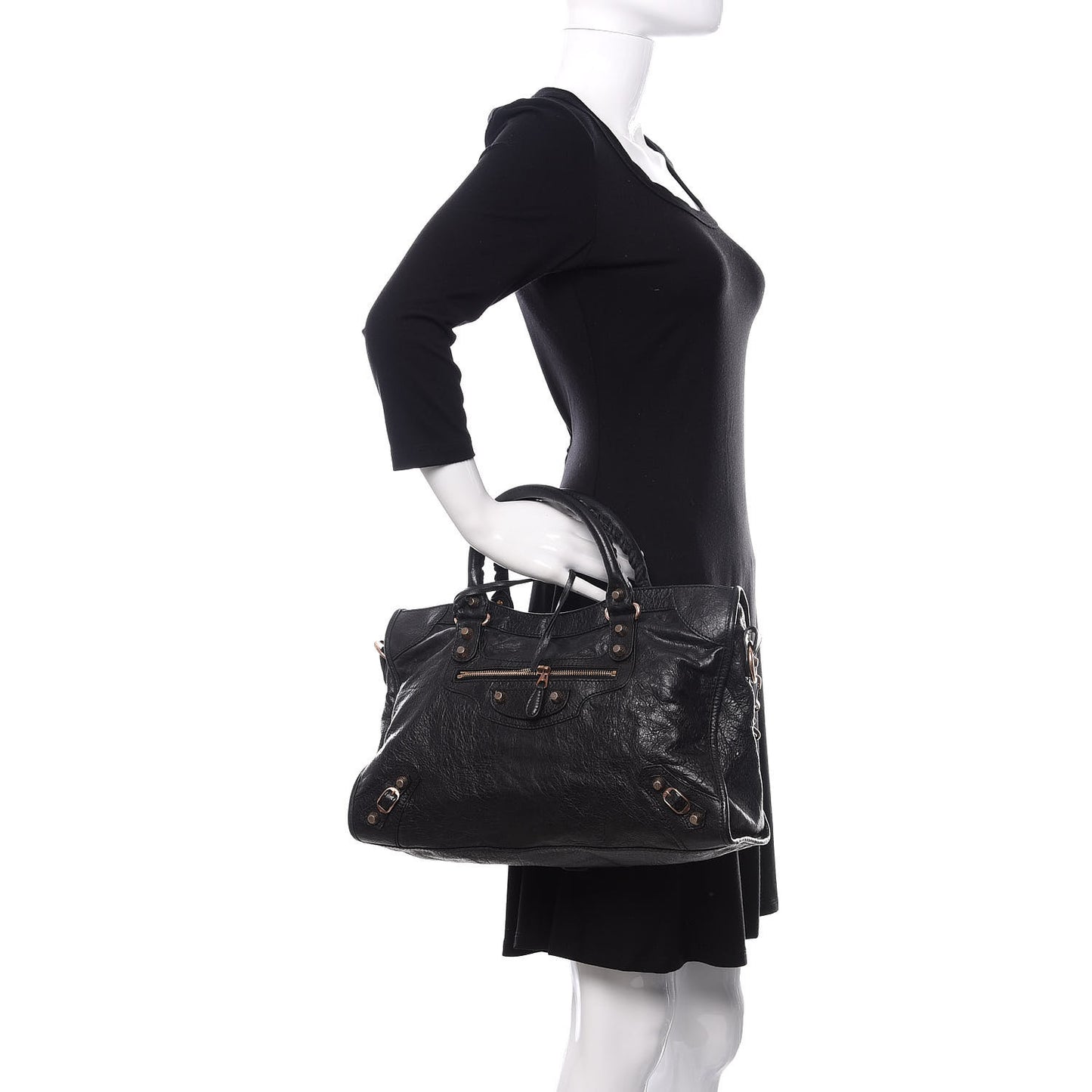 Agneau Giant 12 Rose Gold Hardware City Black