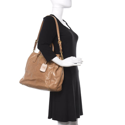 Prada Vitello Shine Top Handle Bag Sughero 2 of 13