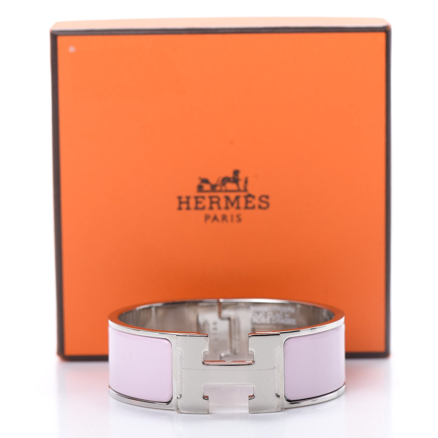 Enamel Wide Clic Clac H Bracelet PM Rose Dragee