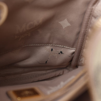 MCM Visetos Studded Small Stark Backpack Beige 8 of 11