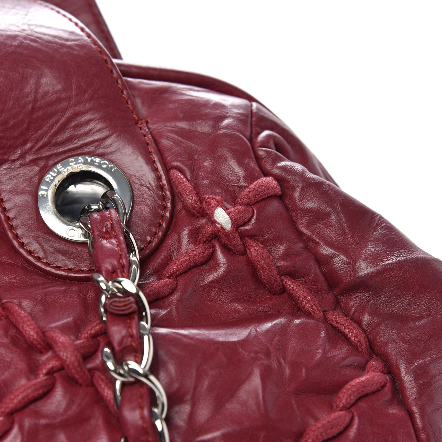 Calfskin Ultra Stitch Bowler Red