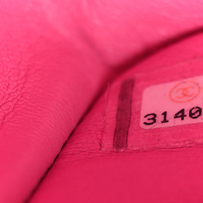 Chanel Lambskin Quilted Medium Double Flap Neon Pink 7 of 11
