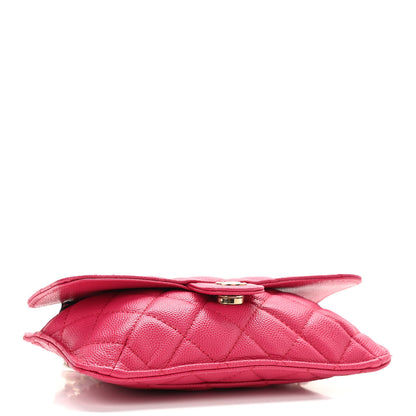 Chanel Caviar Fabric Quilted Foldable Tote With Chain Pink Multicolor 6 of 20