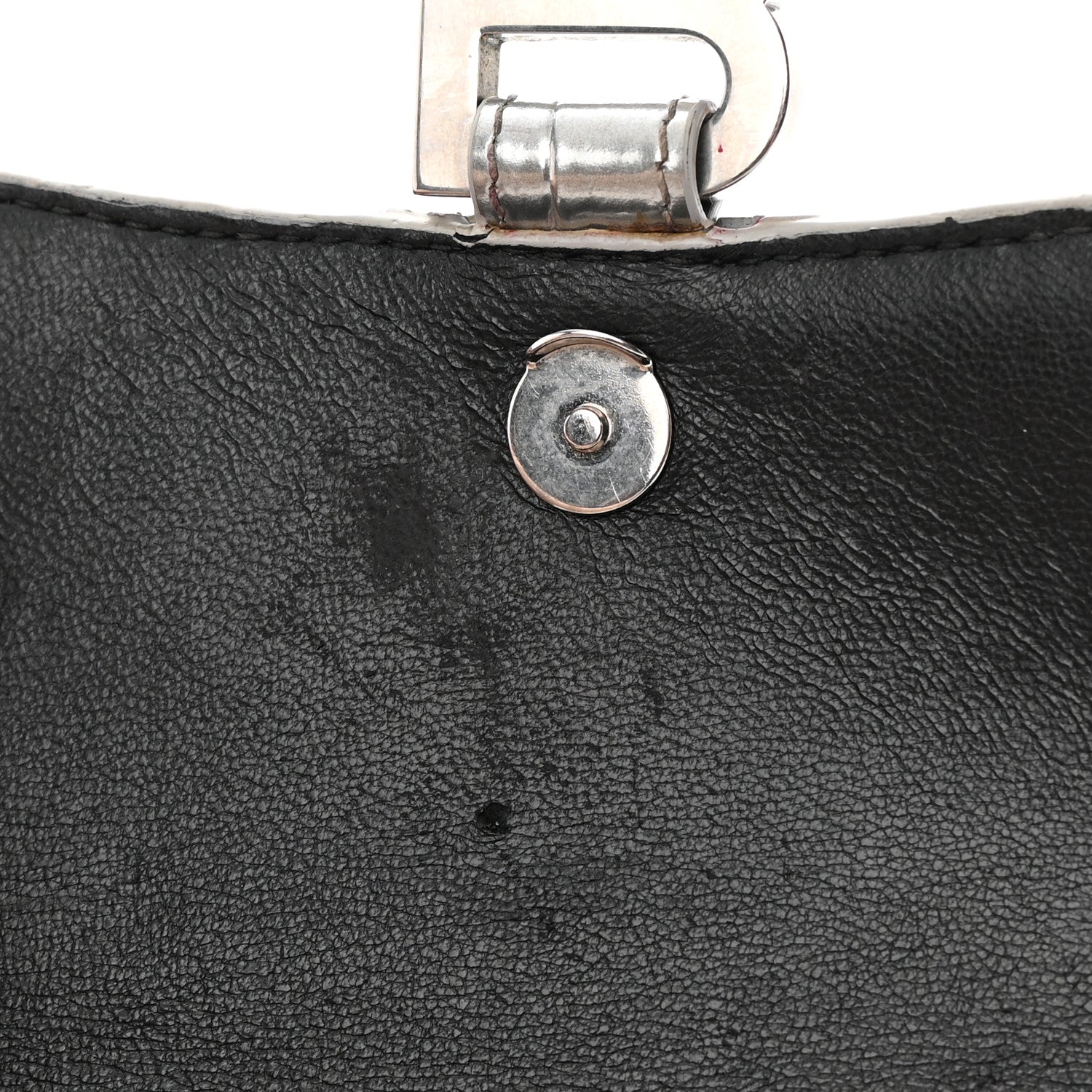 Balenciaga Metallic Calfskin Crocodile Embossed Hourglass Top Handle Bag XS Silver 15 of 27