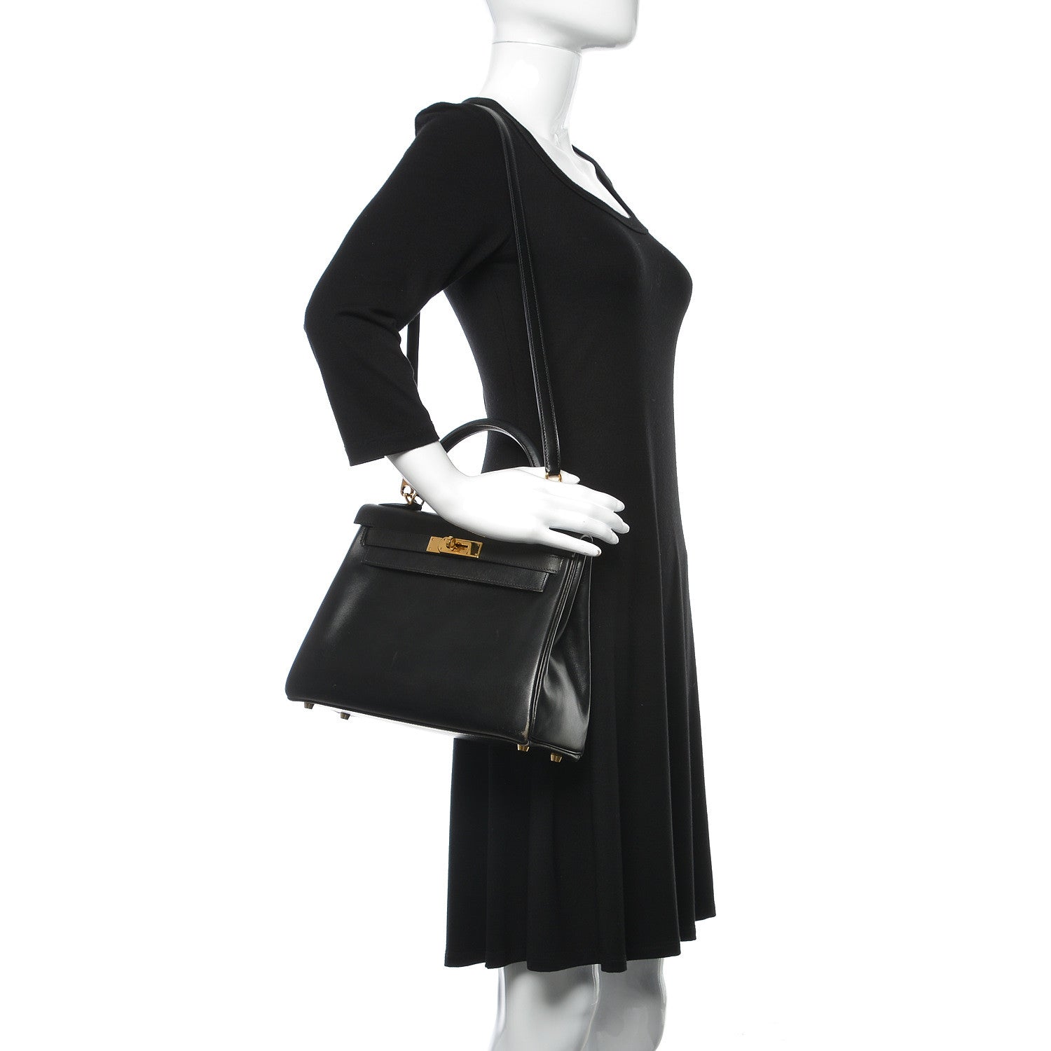Hermes Box Kelly Retourne 28 Black 2 of 39