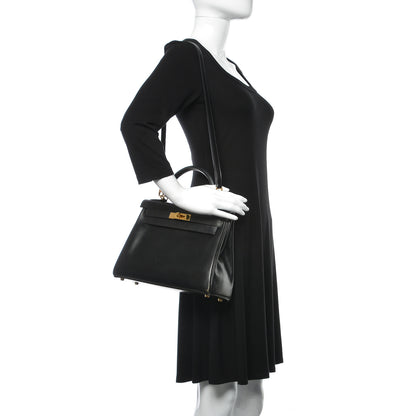 Hermes Box Kelly Retourne 28 Black 2 of 39