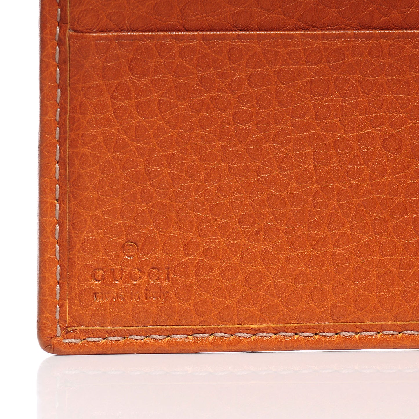 Leather Web Horsebit French Flap Wallet Light Tobacco
