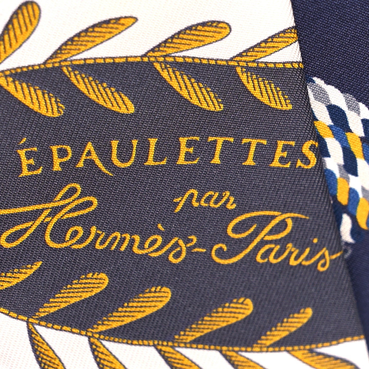 Silk Epaulettes De Gala Twilly Marine Gold White