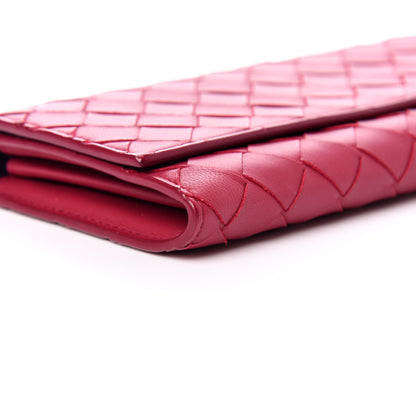 Bottega Veneta Nappa Intrecciato Continental Flap Wallet Antique Pink 6 of 9