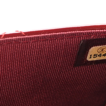 Chanel Patent Quilted Wallet On Chain WOC Red 8 of 21