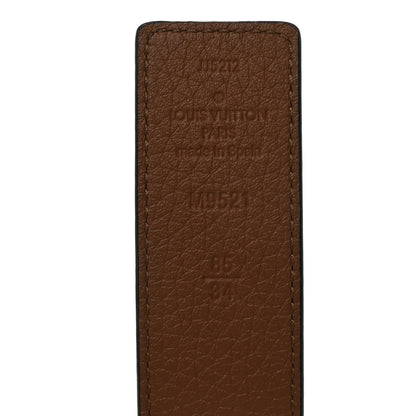 Louis Vuitton Taurillon Calfskin 30mm LV Initiales Reversible Belt 85 34 Black 4 of 5
