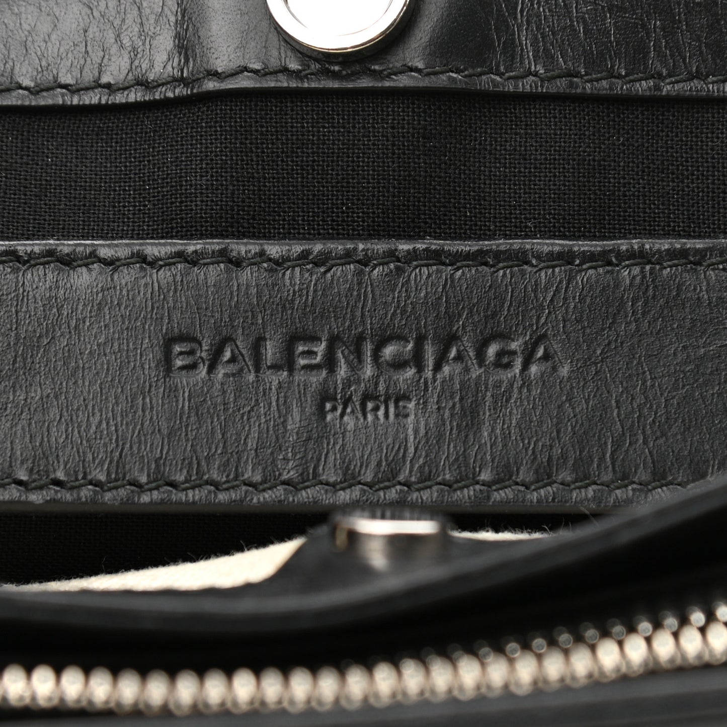 Cotton Canvas Pochette Crossbody Bag Black