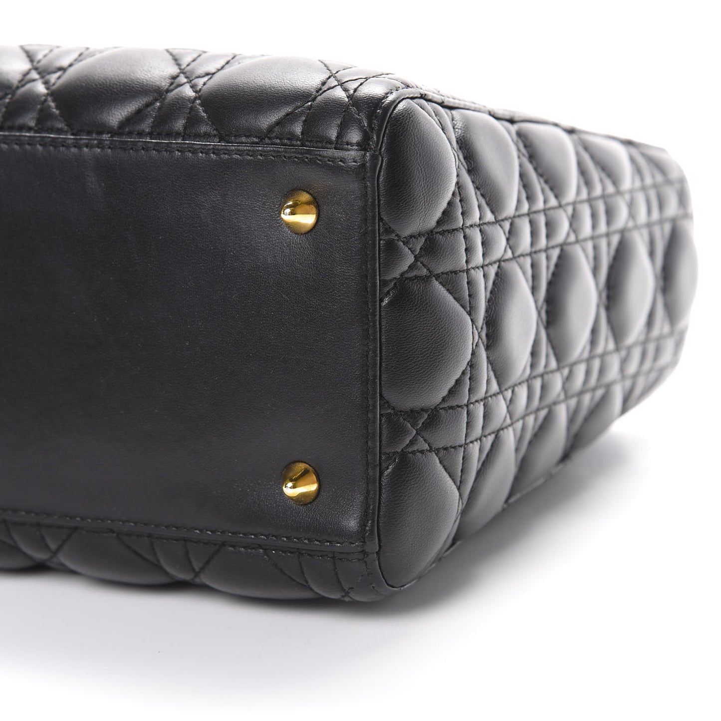 Lambskin Cannage Medium Lady Dior Black