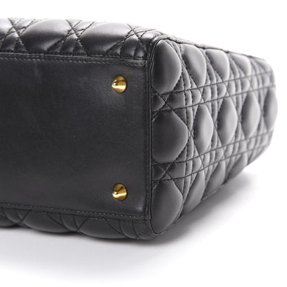 Christian Dior Lambskin Cannage Medium Lady Dior Black 8 of 11