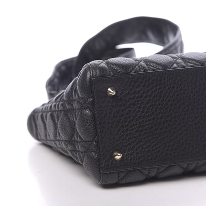 Christian Dior Grained Calfskin Cannage Medium Supple Lady Dior Black 8 of 9
