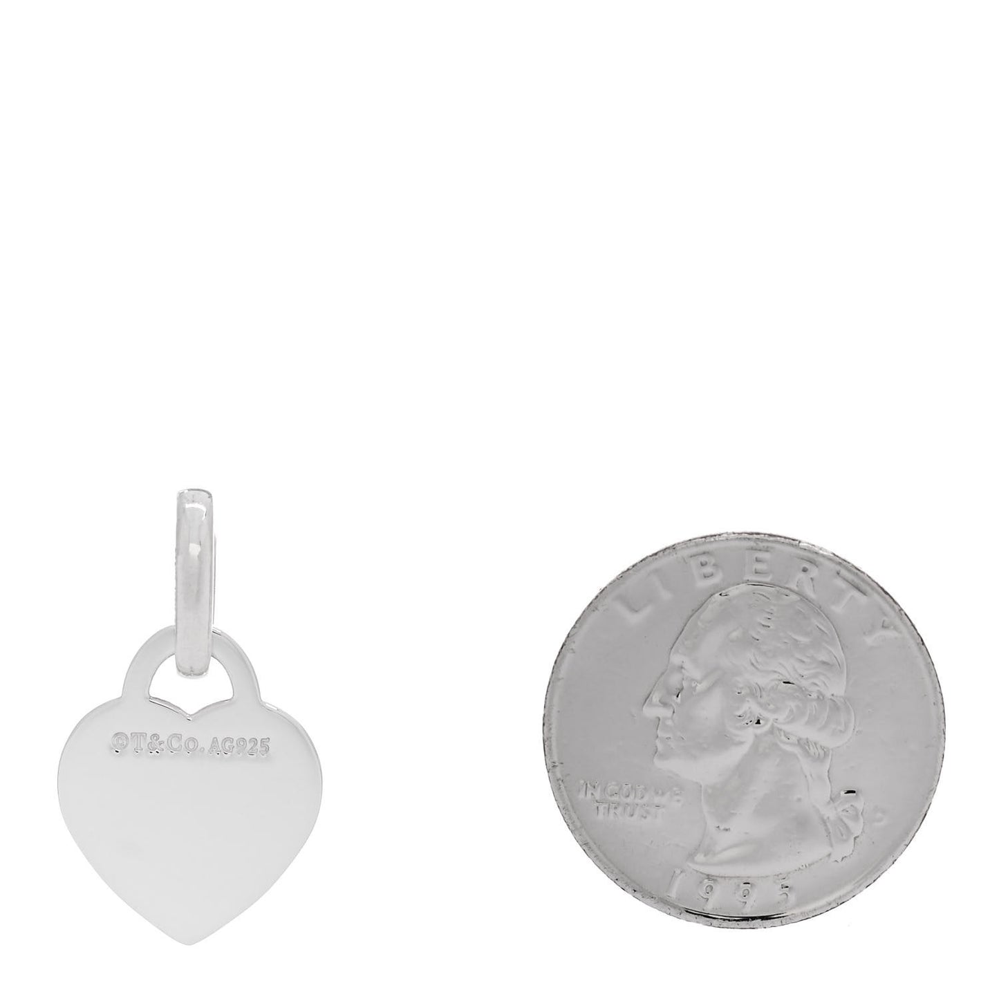 Sterling Silver Heart Tag Charm