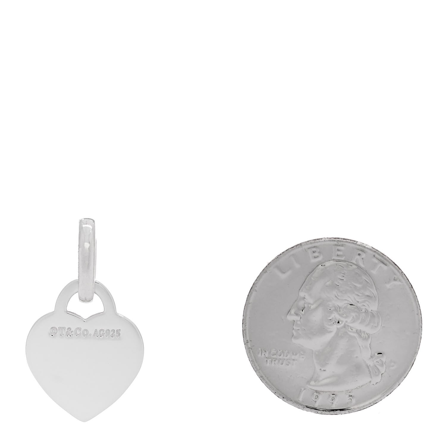 Tiffany Sterling Silver Heart Tag Charm 2 of 5