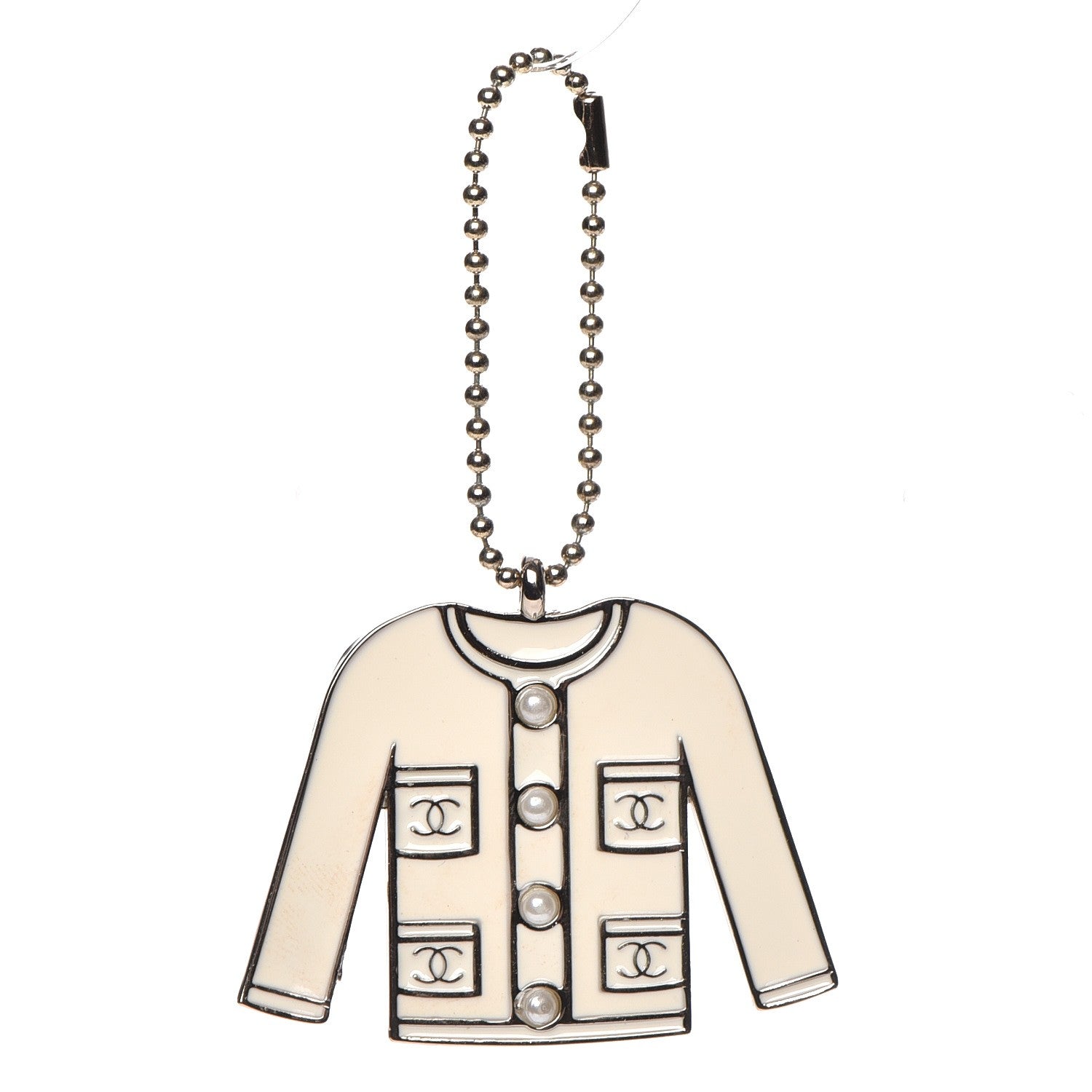 Chanel Pearl Enamel Blazer Jacket Charm 1 of 3