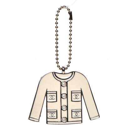 Chanel Pearl Enamel Blazer Jacket Charm 1 of 3
