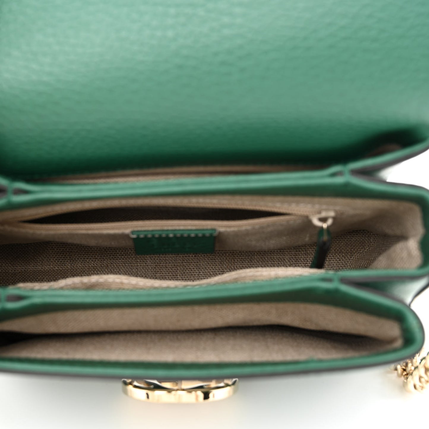 Dollar Calfskin Interlocking G Crossbody Bag Emerald