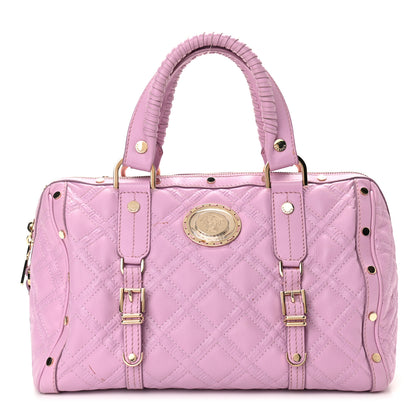 Versace Nappa Quilted Icon Bowler Pink 1 of 8