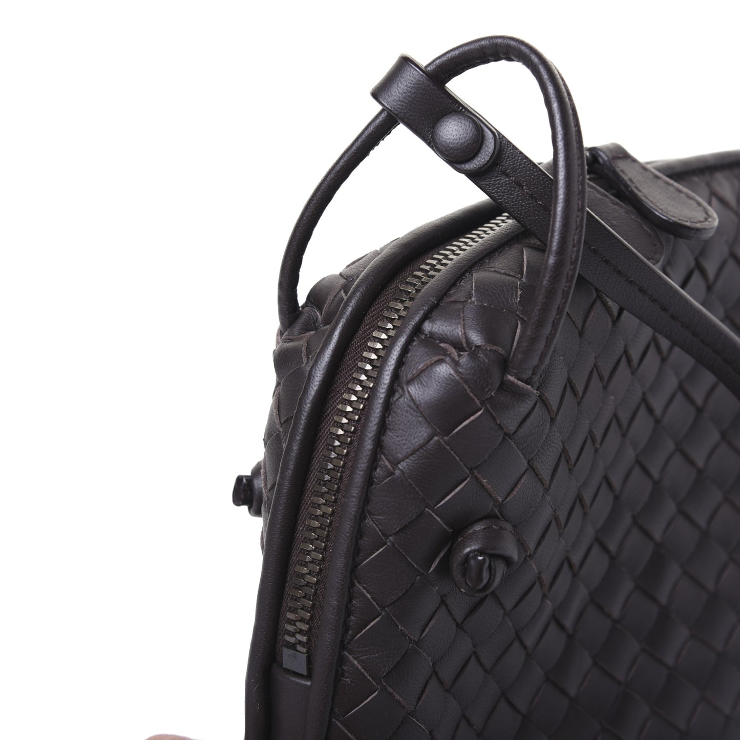 Nappa Intrecciato Nodini Bag Ebano