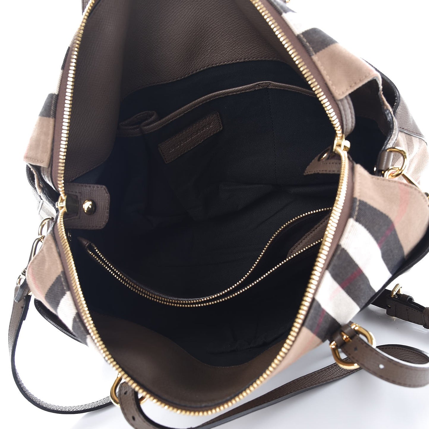 Grainy Calfskin House Check Mason Diaper Tote