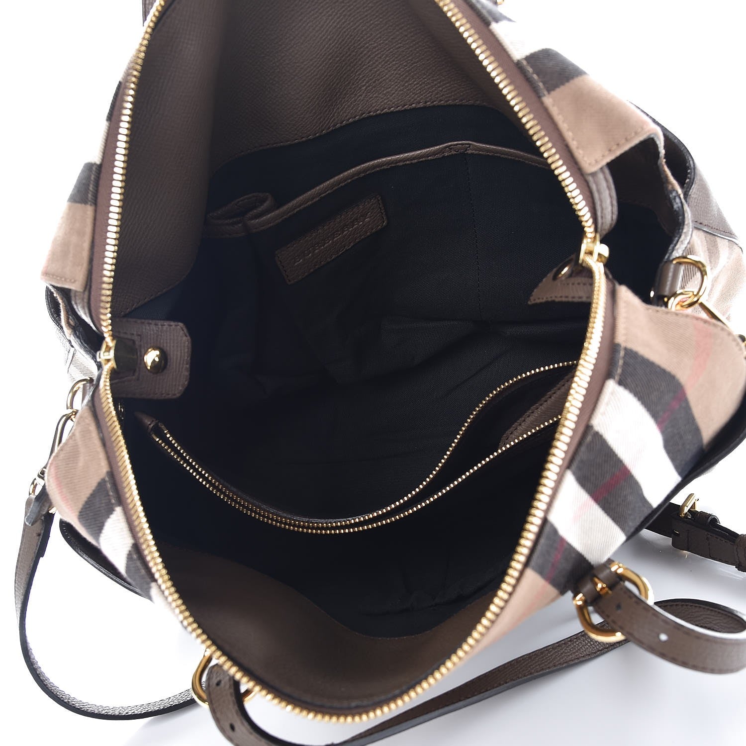 Burberry Grainy Calfskin House Check Mason Diaper Tote 5 of 10