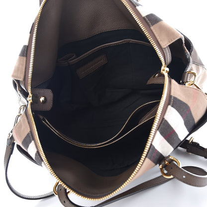 Burberry Grainy Calfskin House Check Mason Diaper Tote 5 of 10