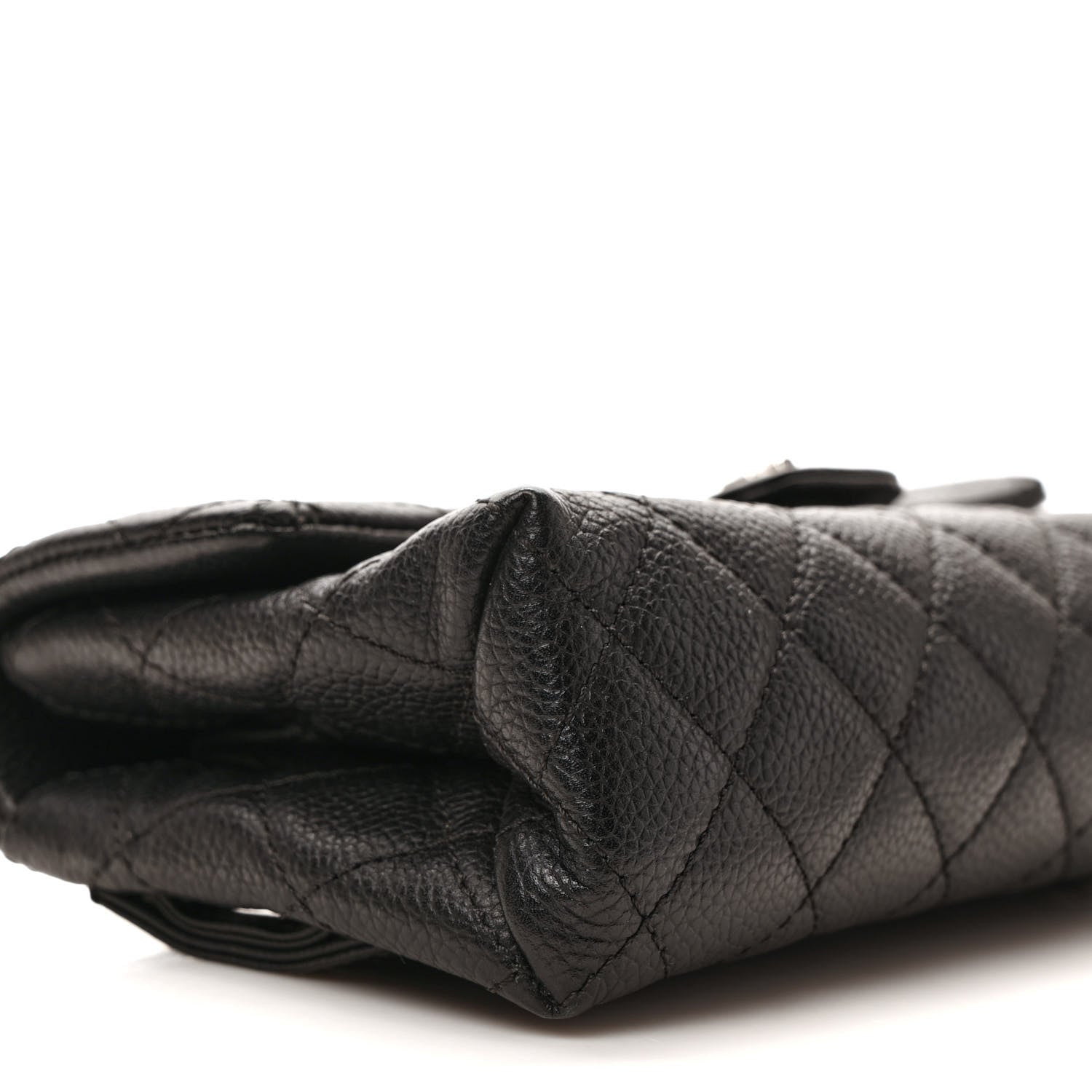Chanel Grained Calfskin Quilted 2.55 Reissue Flap Belt Bag Clutch Black 8 of 9