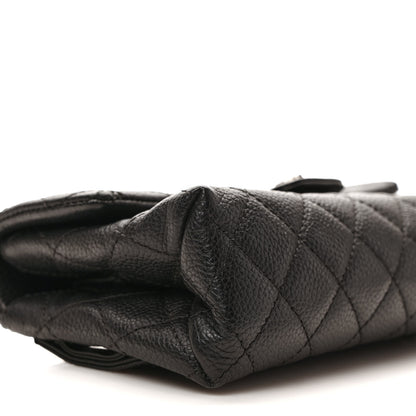 Chanel Grained Calfskin Quilted 2.55 Reissue Flap Belt Bag Clutch Black 8 of 9
