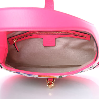 Gucci Canvas Flora Medium Jackie Hobo Fuchsia 5 of 9