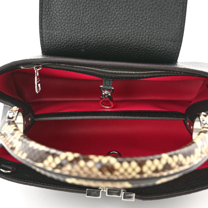 Louis Vuitton Taurillon Snakeskin Capucines PM Black 5 of 9