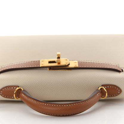 Hermes Epsom Horseshoe Mini Kelly Sellier 20 Craie Gold 8 of 33