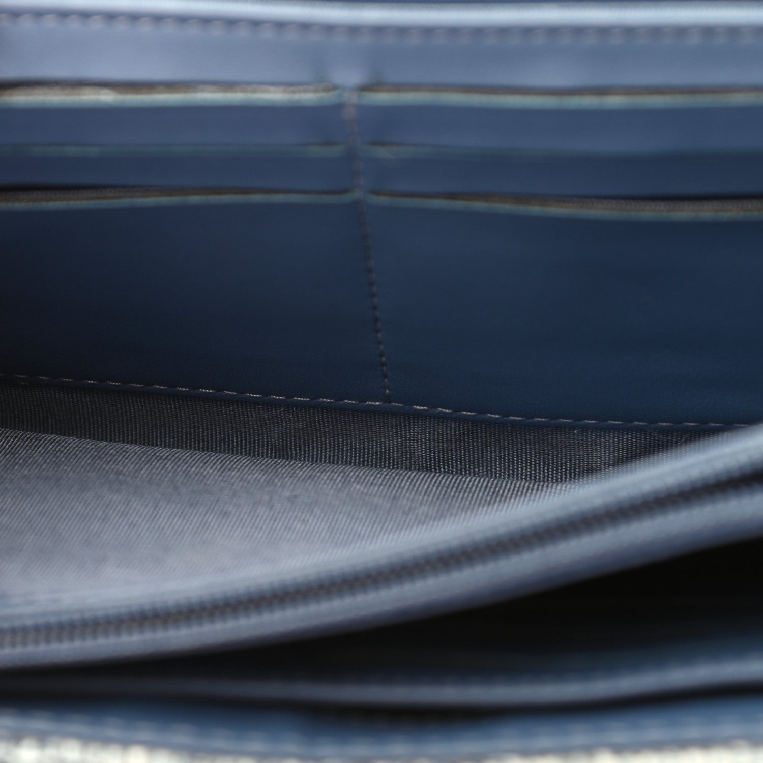 Chanel Canvas Deauville Flap Wallet Blue 9 of 9