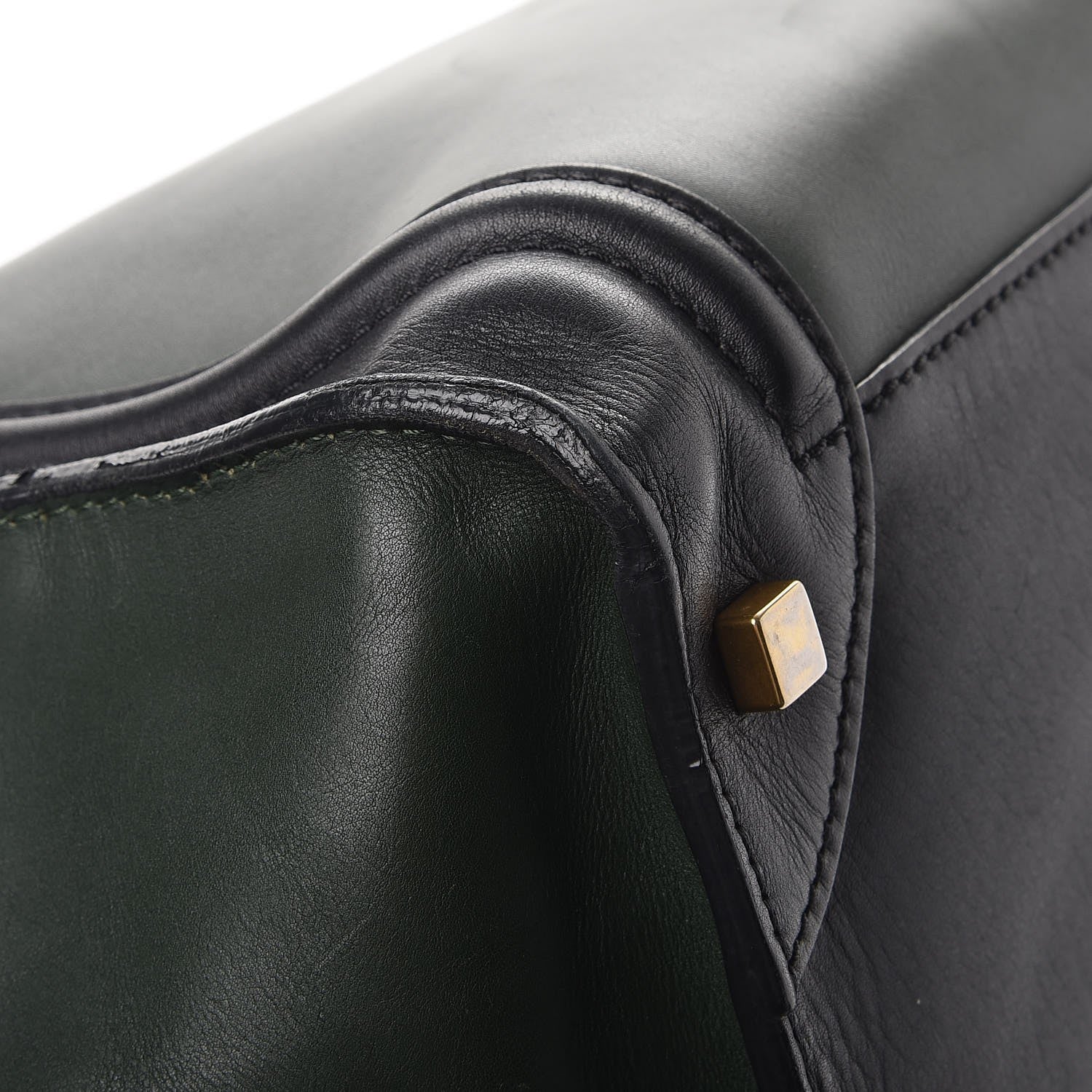 Celine Smooth Calfskin Mini Bi-Color Luggage Forest Black 17 of 18
