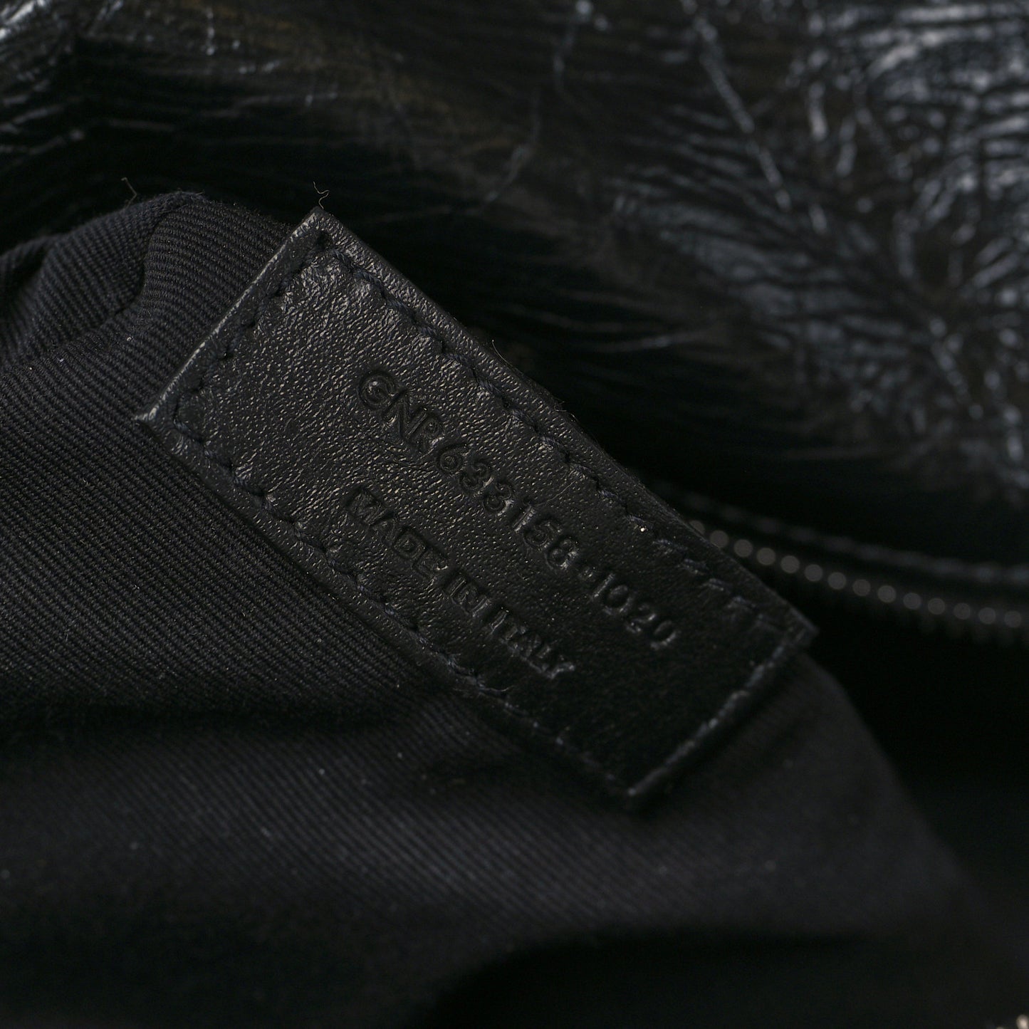 Crinkled Calfskin Matelasse Monogram Medium Niki Chain Satchel Black