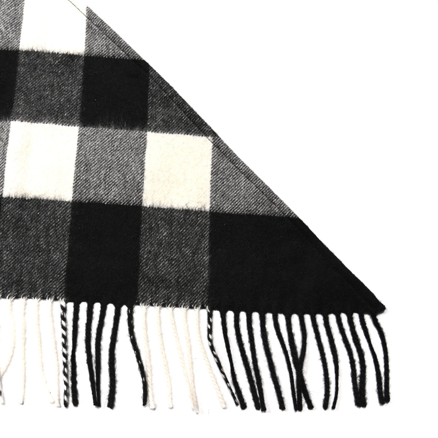 Burberry Cashmere Giant House Check Cape Scarf Black 2 of 3