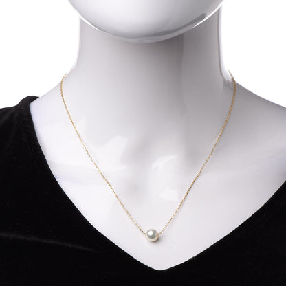 Mikimoto 18K Yellow Gold Akoya Pearl 8mm Single Pendant Necklace 2 of 6