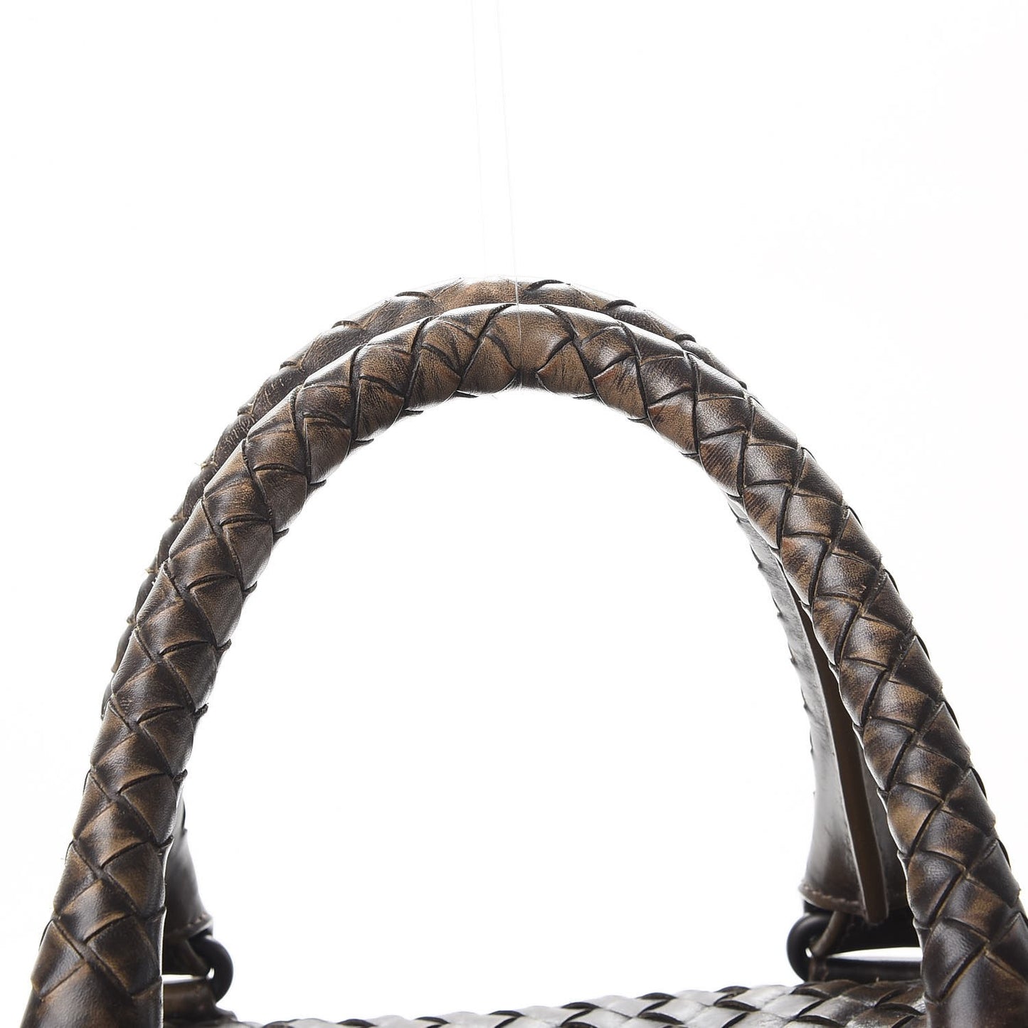 Nappa Intrecciato Satchel Ebano