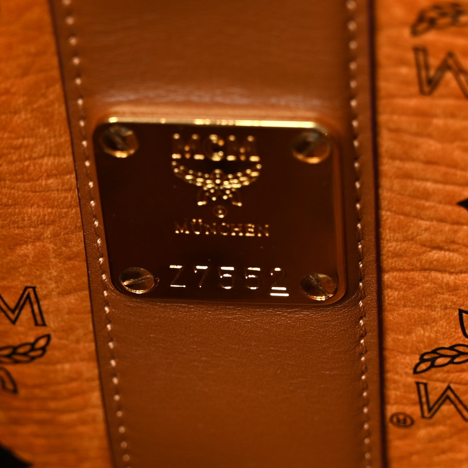 MCM Visetos Medium Liz Reversible Shopper Tote Cognac 10 of 17