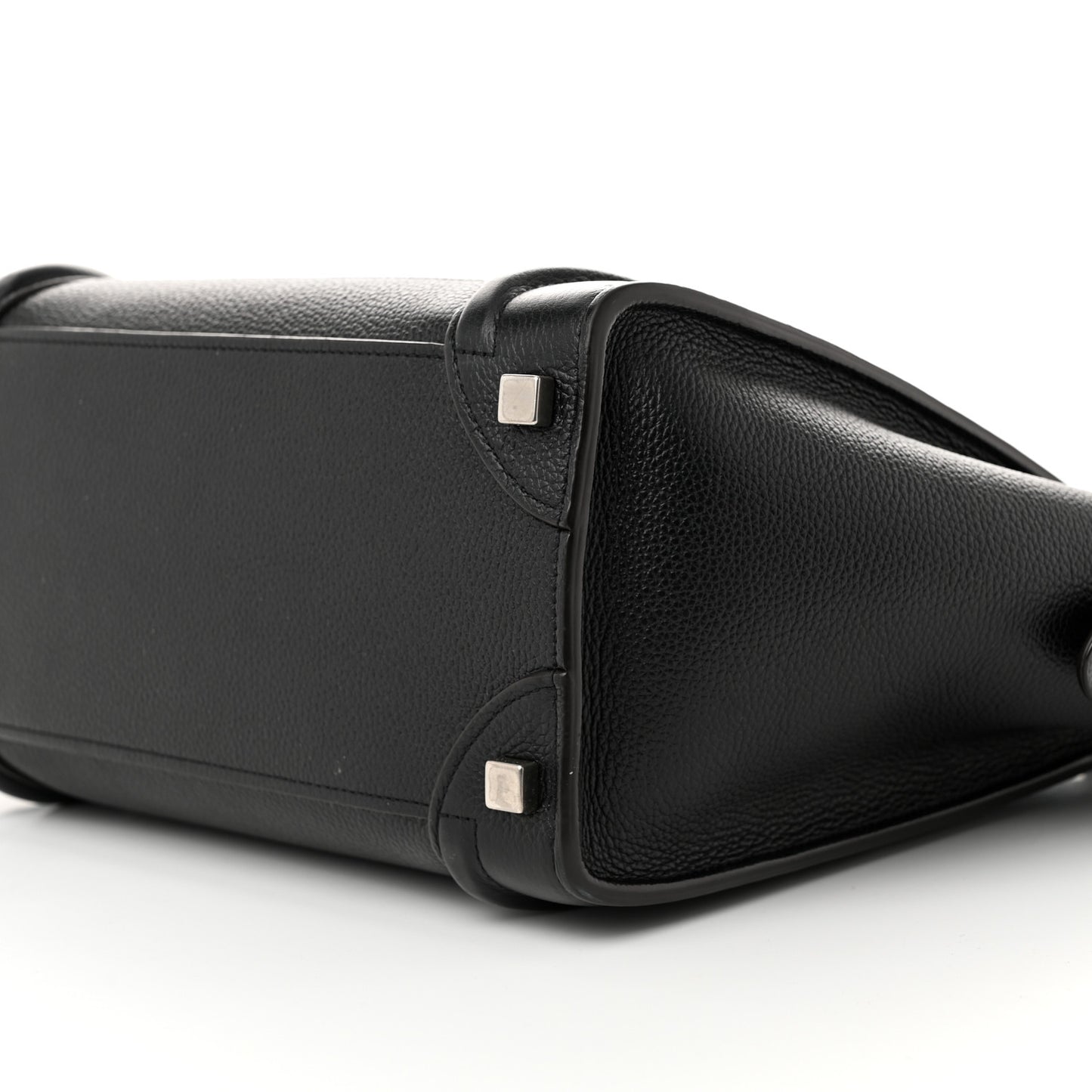 Drummed Calfskin Micro Luggage Black