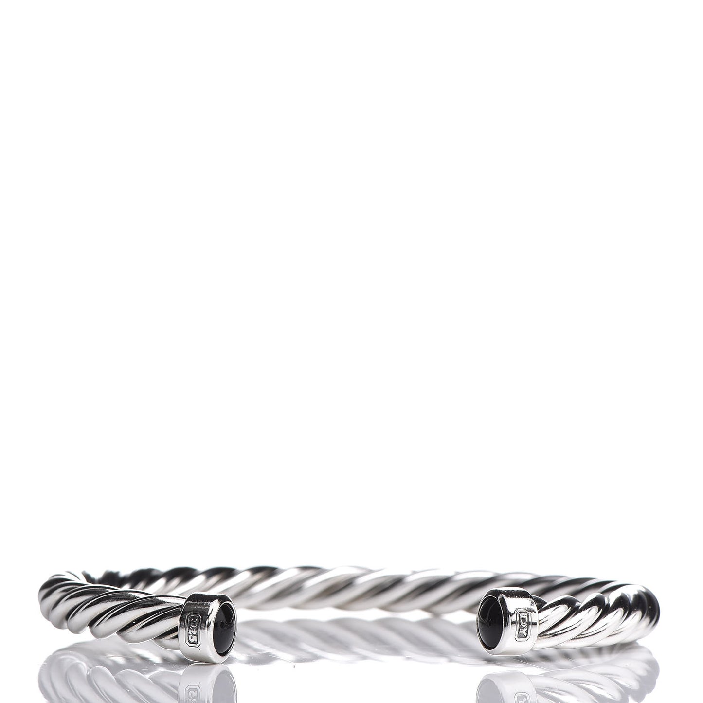 Sterling Silver Black Onyx Cable Classics Bracelet