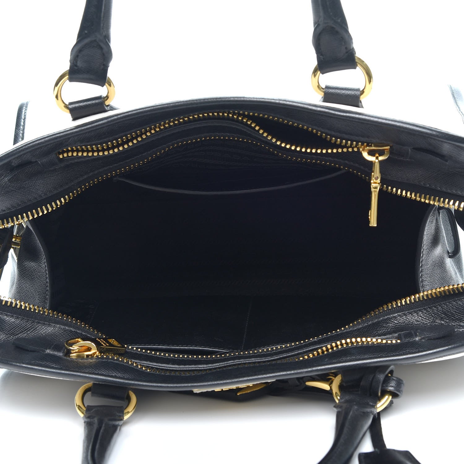 Prada Saffiano Soft Bi-Color Tote Black White 4 of 11