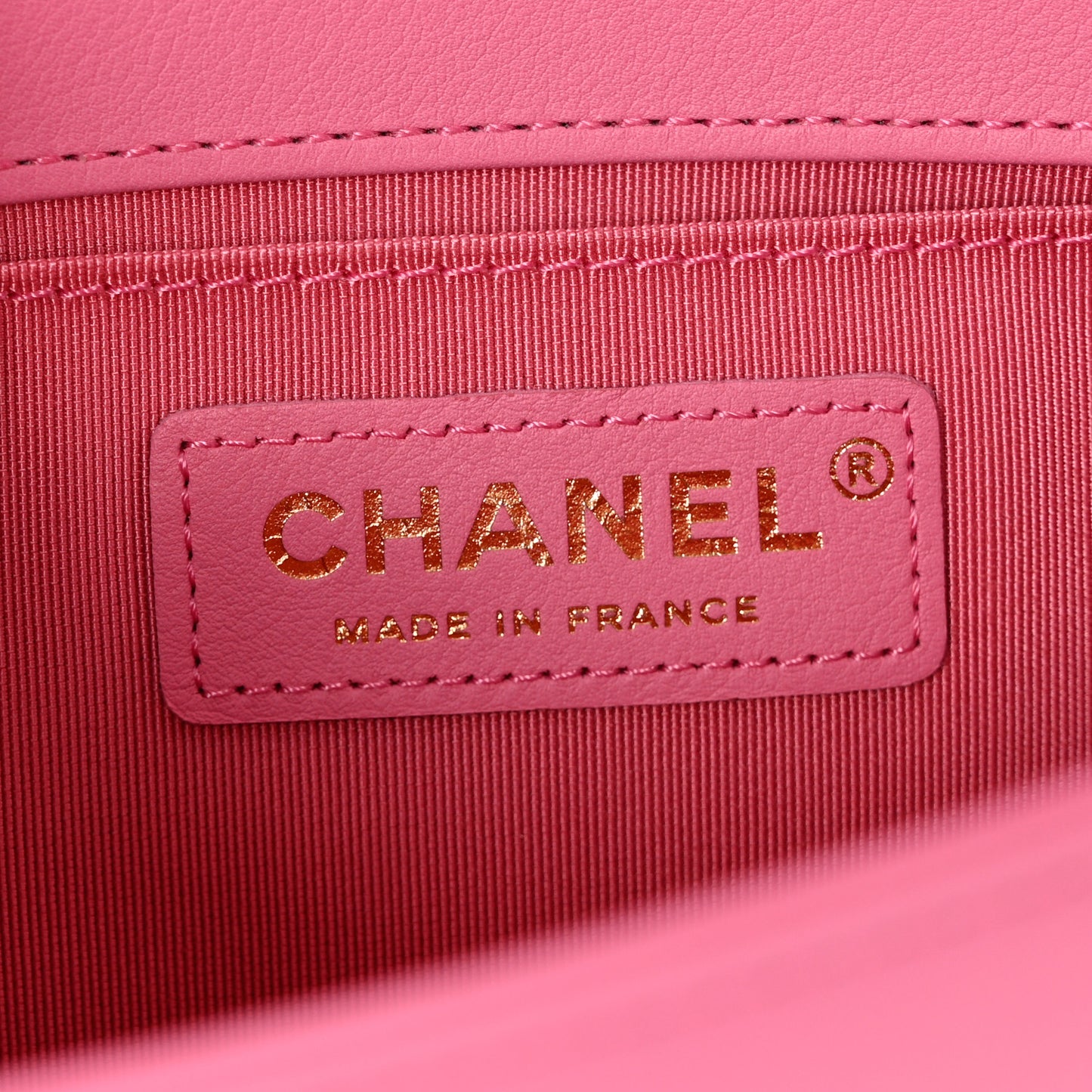 Calfskin Quilted Small Boy Flap Pink