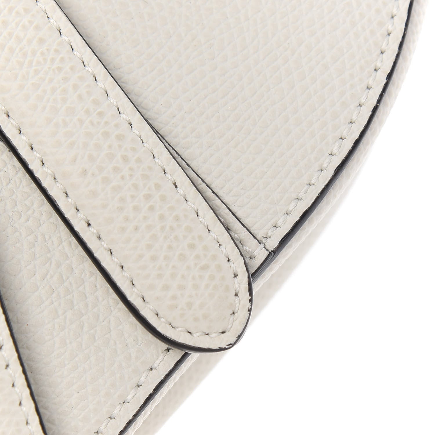 Christian Dior Grained Calfskin Mini Saddle Bag White 10 of 12