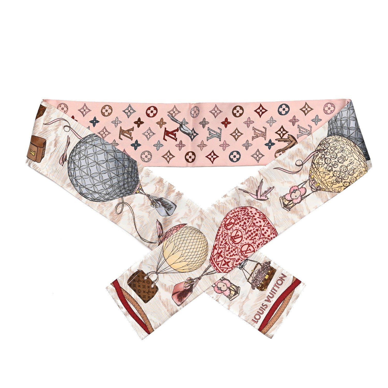 Louis Vuitton Silk Monogram Up And Away Bandeau Light Pink 1 of 4